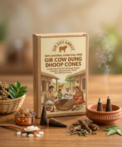 Gir Gau Amrut 100% Natural Charcoal-Free Gir Cow Dung Dhoop Cones